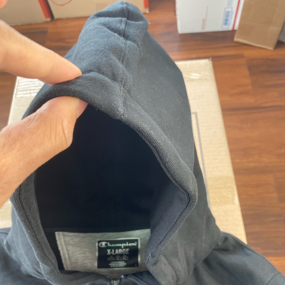 🆕 Champion Superfleece 2.0 -  Zip Up Hoodie Black - Picture 5 of 6